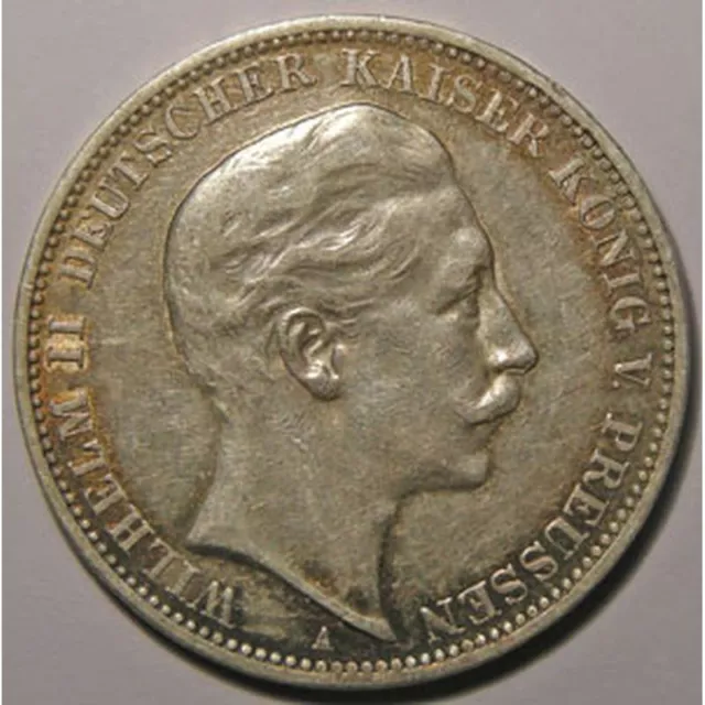 Monnaie �trang�re, Allemagne, Germany, Empire Allemand, Preussen, 3 Mark 1908 A