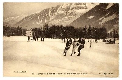 CPA Sports d' Hiver Scène de Patinage animé