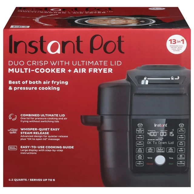 INSTANT POT DUO Crisp 6.5quart with Ultimate Lid MultiCooker and Air