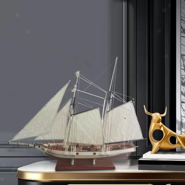 1/70 Segelboot Modellschiff unvollendet zum Selbermachen für Kinder und Erwachsene Schreibtischdekor