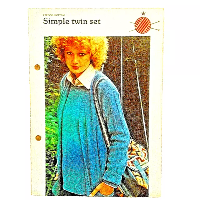 Dk Knitting Pattern Ladies Womens Twin Set Cardigan & Sweater To Fit Bust 32-36"