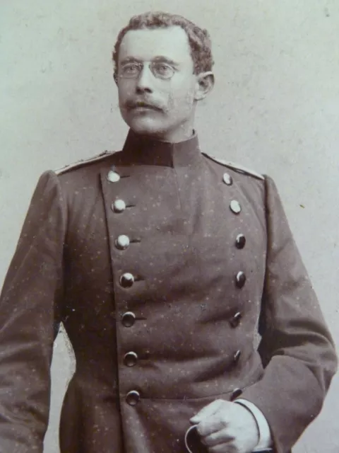 ANCIEN PORTRAIT PHOTO OFFICIER PRUSSIEN en UNIFORME    bien encadré 3