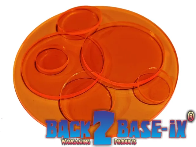 Acrylic Perspex Disk Circle Fluorescent Orange 3mm Thick 120mm to 500mm Diameter