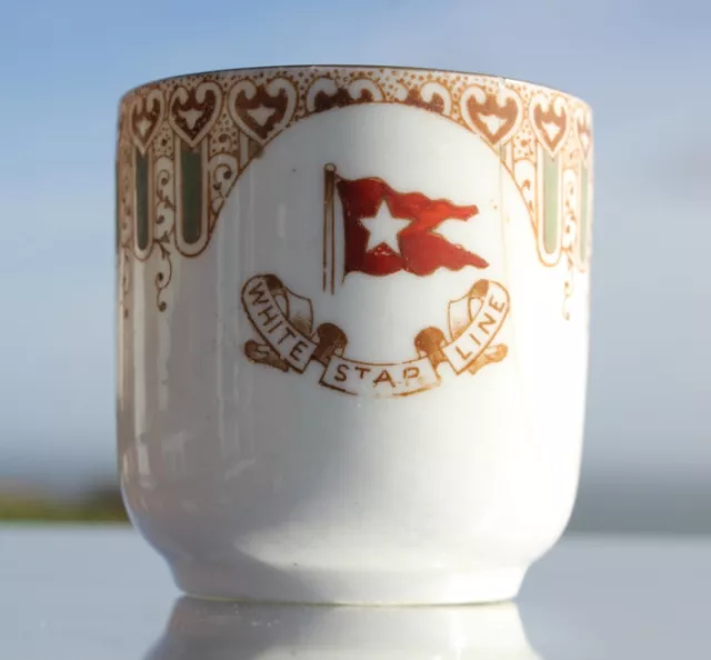 White Star Line Rms Olympic Titanic Era 1St Cl Demitasse Cup C-1910/20 A/F