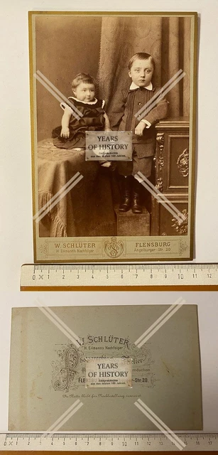 Orig. Kabinettfoto CDV Portrait Kinder jungs Junge
