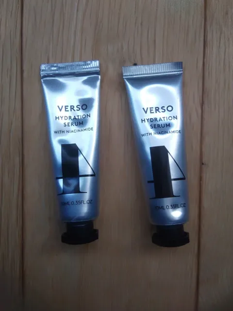 2x Verso Hydration Serum With Niacinamide 10ml Each Travel Size New
