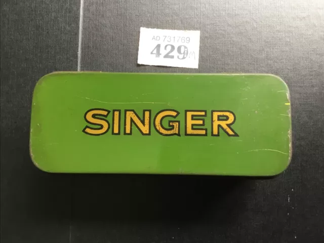 Vintage Singer Sewing Machine Tin Only, From A Bentwood 28 Case With Singer Logo