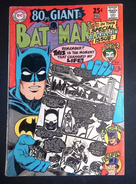 Batman 80Pg. Giant #198 Silver Age DC Comics VG/F