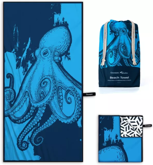 OCOOPA Microfiber Beach Towel Fast Drying Oversize Ocean Sand Free Extra soft