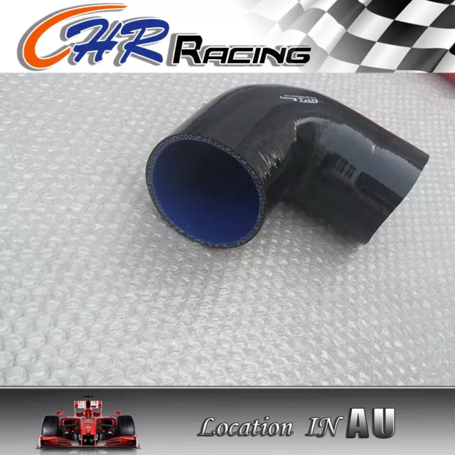 BLACK Silicone 90° degree Elbow hose 89mm 3.5" ID INTAKE TURBO INTERCOOLER PIPE