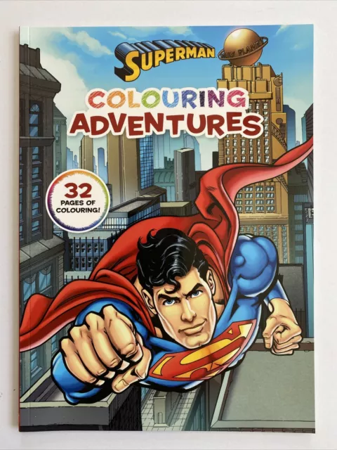 * SUPERMAN COLOURING ADVENTURES - 32 pages Paperback Book 2019 DC Comics - NEW