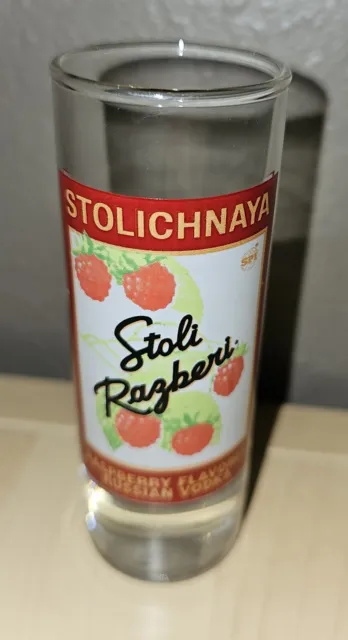 Stolichnaya Raspberry Flavored Russian Vodka 4" Tall Shot Glass