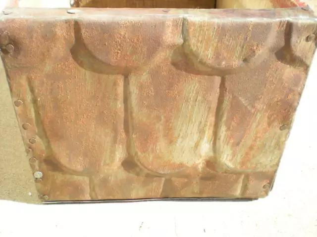 SALE Primitive Hand Tooled Box Edwards Copper Bearing Steel Barn Roof Chic
