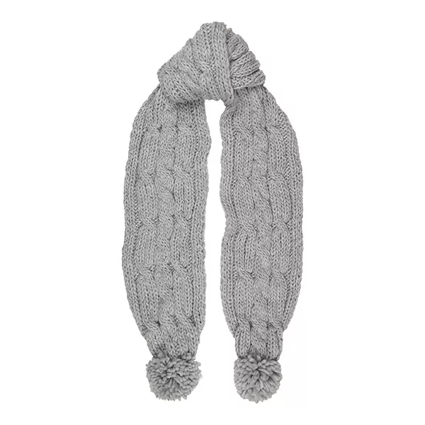 Aran Traditions femmes hiver câble chaud style tricoté écharpe pom pom pom pom 3