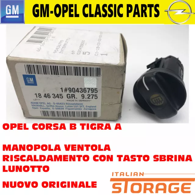 Opel Corsa B Tigra A Bouton Ventilateur Chauffage Nouveau 90436795 1846345