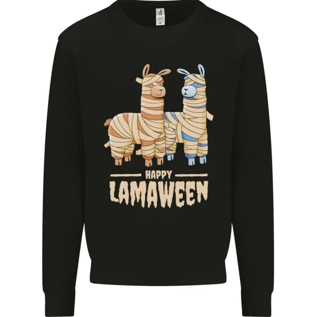 Happy Lamaween Funny Lama Halloween Kids Sweatshirt Jumper