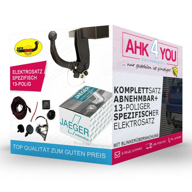 AUTOHAK AHK für Fiat Tipo Limousine ab 16 hori. abnehmbar + 13-pol JAEGER ES SPE