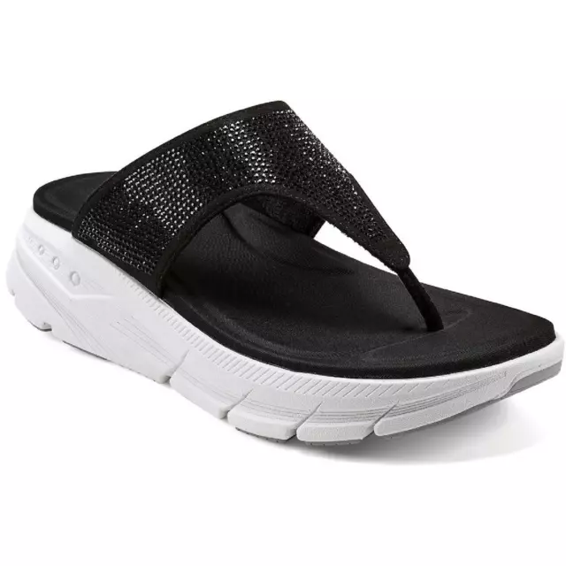 Easy Spirit Womens Moon 2 Padded Insole Wedge Thong Sandals Shoes BHFO 9117