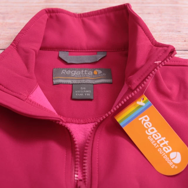 BNWT Girls Age 5-6 Years Regatta Softshell Cerise Pink Jacket Combine P&P