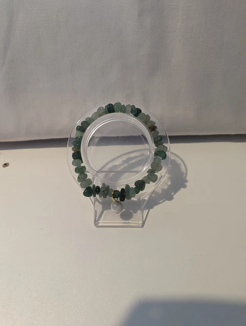 Aventurine Chip Bracelet With Calcite Bead Charm