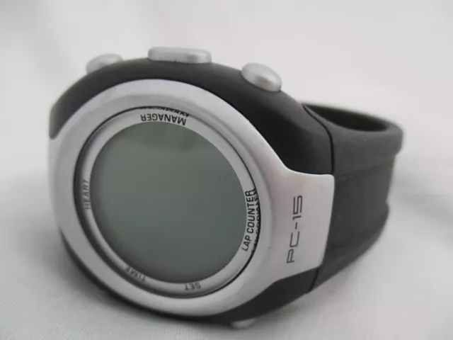 Sigma Men's Digital Black Buckle Band Watch Sport Water Resistant