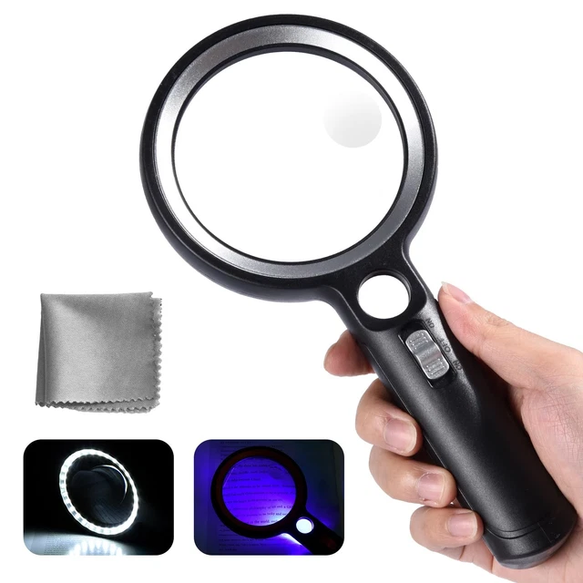 Loupe De Lecture Lumineuse LED - Grossissement 5X 13X 20X - 31 Lumières - Neuf - Pour Bricolage Et Lecture
