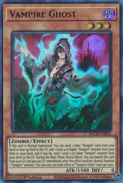 Yu-Gi-Oh! TCG Vampire Ghost Battle of Chaos BACH-EN015 1st Edition Ultra Rare