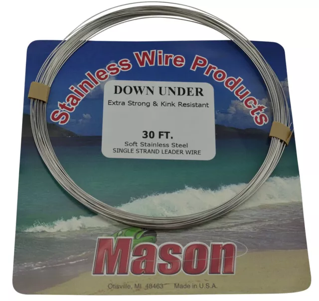 Mason Stainless Steel Trace Wire Single Strand 30FT