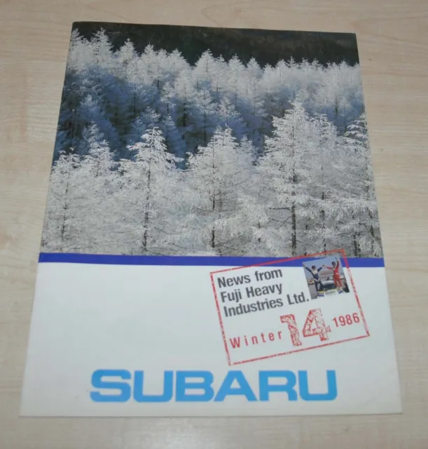 1986 Subaru 14 Magazine Fuji Heavy Industries Brochure Prospekt ENG