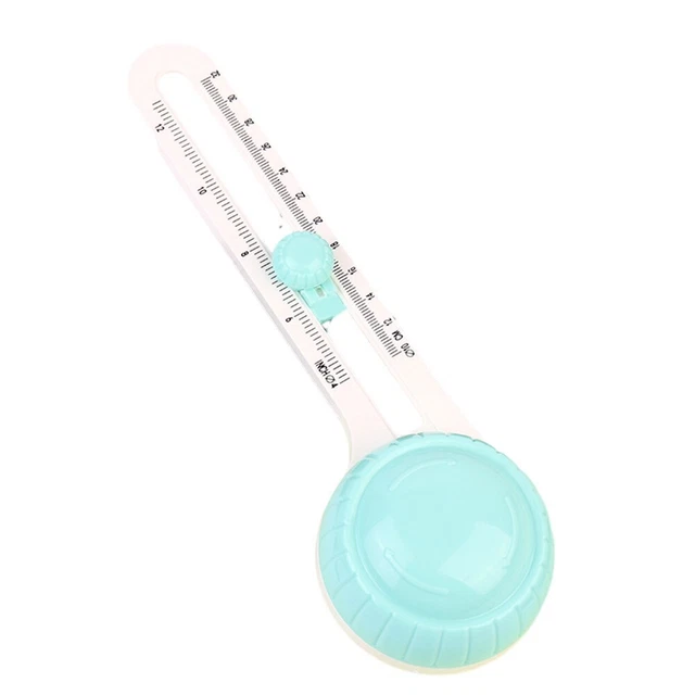Coupe-Cercle Rotatif Réglable – Cutter Cerculaire Portable Pour Papier & Loisirs Créatifs (Vert + 3 Lames)