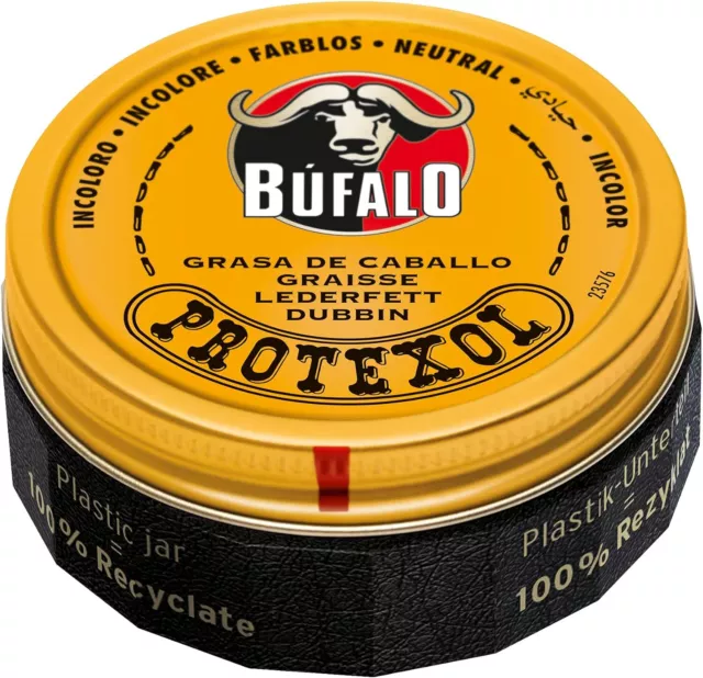 Búfalo - Protexol Grasa de Caballo 75ml Lata Nº3 Incoloro,todo tipo calzado piel