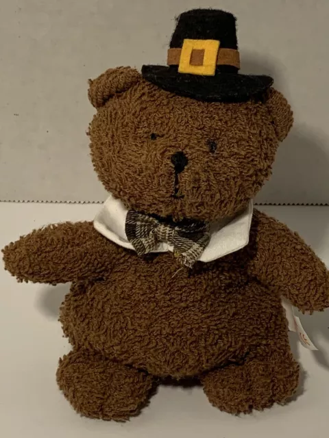 RUSS BERRIE MR. Pilgrim Beanbag Plush Thanksgiving Stuffed Animal Teddy ...