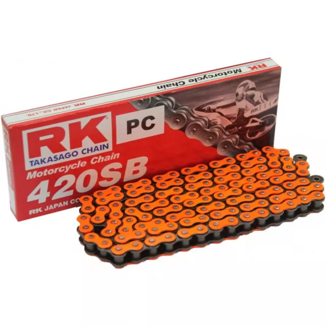 RK Kette 420er Teilung - 116 Glieder Orange Honda Dax Monkey Skyteam chain