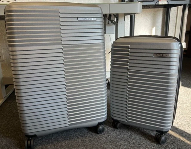 SAMSONITE STACKIT 2PIECE Hardside Luggage Set silver 239.99 PicClick