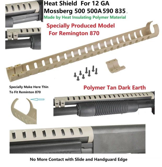 HEAT SHIELD FOR Mossberg 500 Remington 870 / Maverick 88 Shotguns 12 g