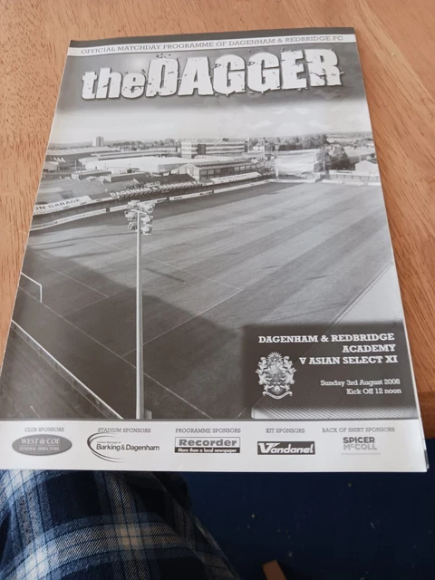 Dagenham Redbridge Academy v Asian Select X1 August 3rd 2008 mint condition