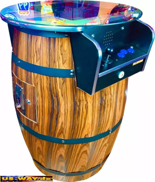 G-25 Barrel Cocktail Tisch Classic Arcade Games Machine Jamma 19“ LCD Monitor