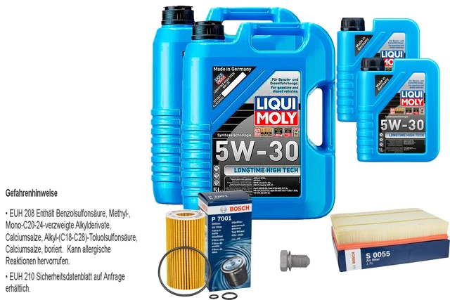 BOSCH Inspektionspaket 6 L Liqui Moly Longtime High Tech 5W-30 Für MG