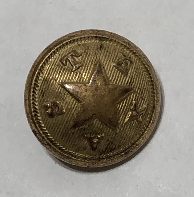 Rare Button TEXAS Militia Cuff / Coat SCOVILL MFG CO - Albert TX 35 - Civil War