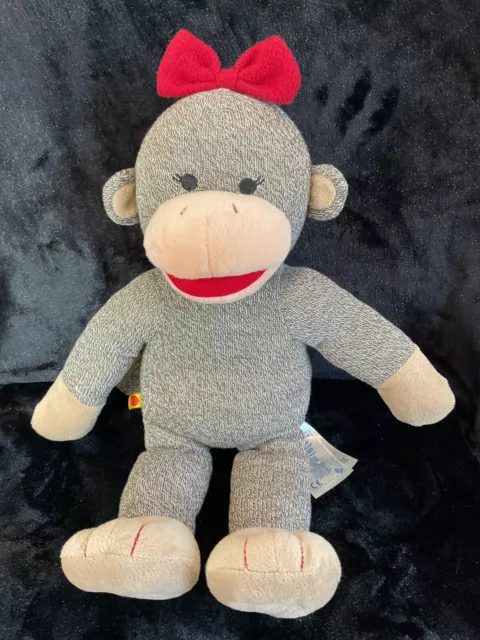 18” Build A Bear JOY Girl Sock Monkey Toy Plush Stuffed Animal