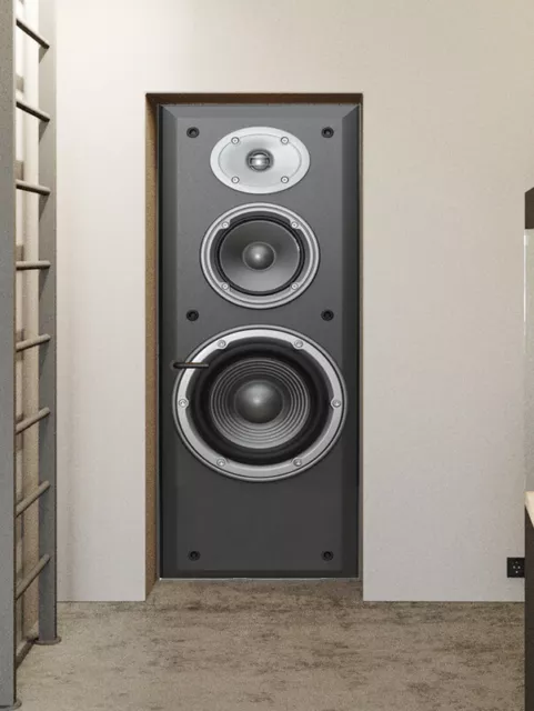 3D Audio Creative Decals Self-adhesive Living Room Door Sticker Door Murals