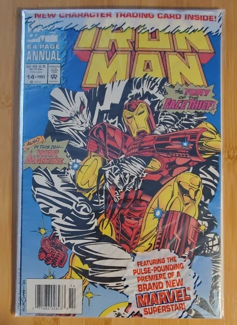 1993 IRON MAN ANNUAL #14 POLYBAGGED WITH TRADING CARDS MARVEL COMICS. Our # u208