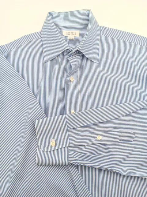 🇺🇸 Barneys New York Men's Button-up Dress Shirt 15.5x35 Blue Stripe 2