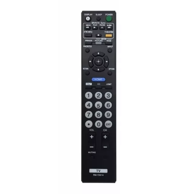 RMYD014 Universal TV Remote Control for KDL-46V3000 KDL-40D3000 KDF-37H1000