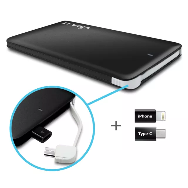 Chargeur Externe Batterie Power Bank & iPhone Mobile USB C Adaptateurs Cable