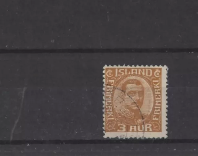 ICELAND, 1920, SG117 TIPO 15 3a MARRÓN, USADO CV £10+