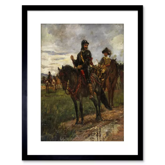 Painting Military Study Braun 17Th Century Heavy Cavalry Framed Print 9x7 Inch