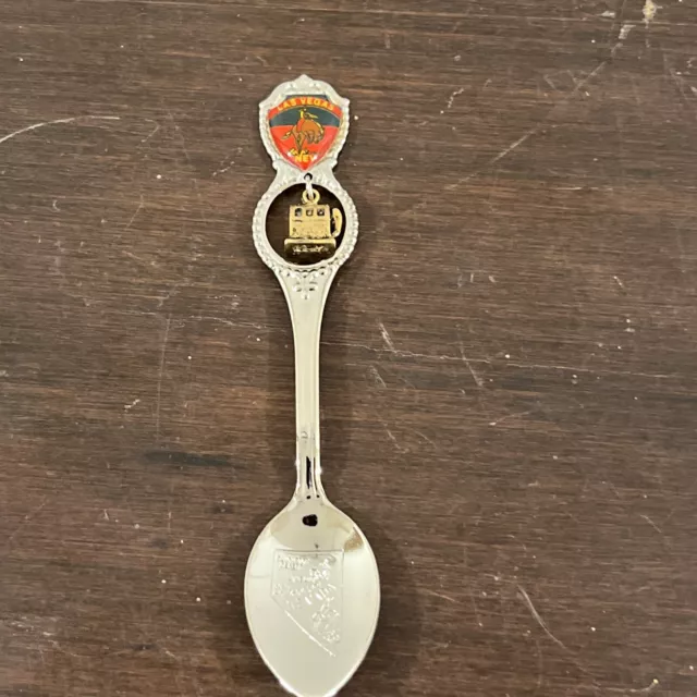 Vintage Souvenir Spoon US Collectible Las Vegas Nevada Casino Slot Machine Rodeo