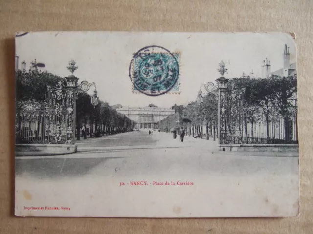CPA NANCY (54) PLACE DE LA CARRIERE. IMPRIMERIES REUNIES, Nancy