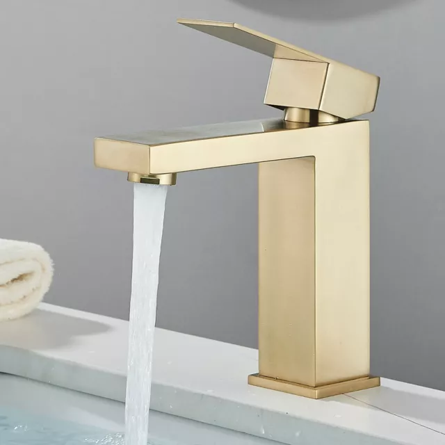 Rubinetto bagno Miscelatore lavabo oro cascata monocomando bidet casa ottone